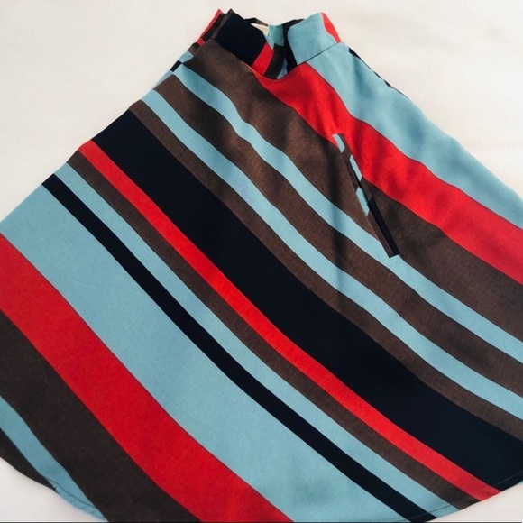 Hazel Striped Circle Mini Skirt - Picture 4 of 7